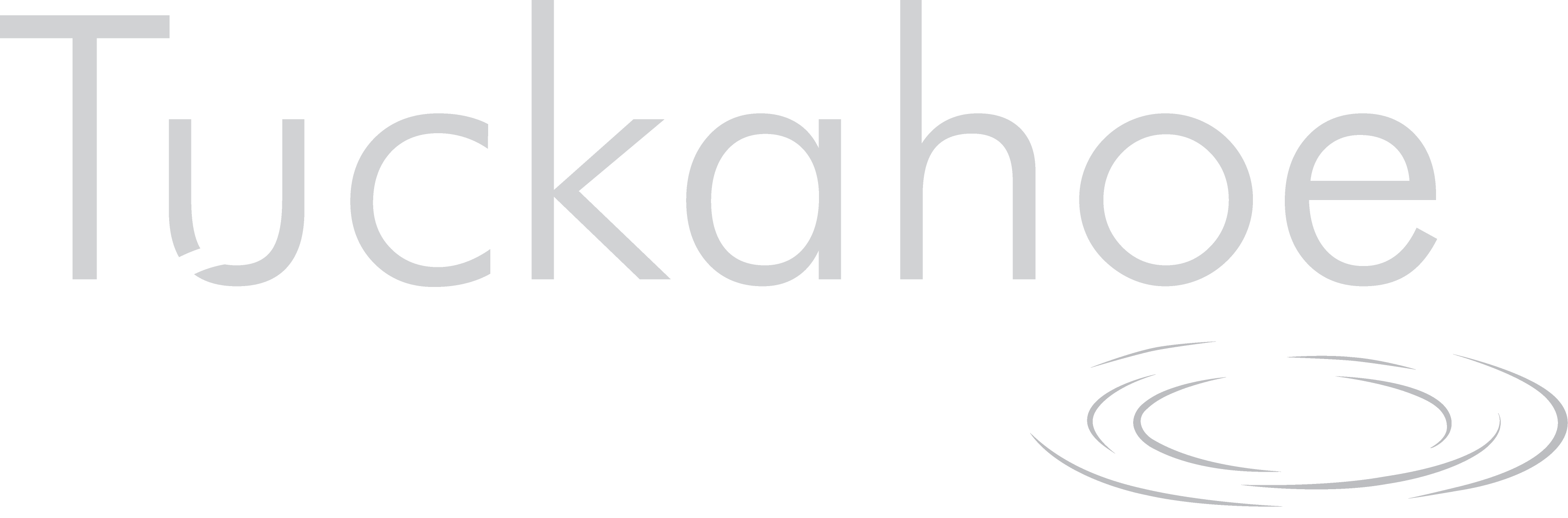 The image features the name "Tuckanoe Creek" in large white letters with a stylized creek design below it.